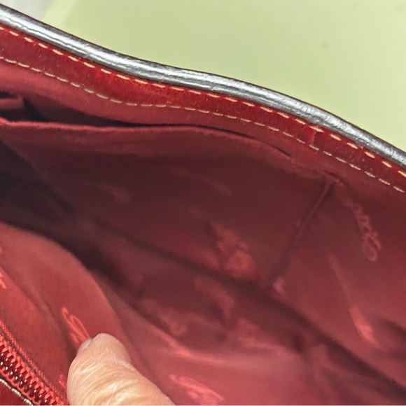 Fossil Oxblood Red Leather Shoulder Bag. Vintage 90s - Picture 10 of 17